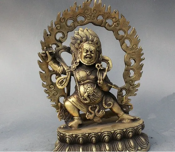 YM 317 тибетский буддийский храм бронза Vajrapani Chana Dorje гнев Tutelary Статуэтка Бога
