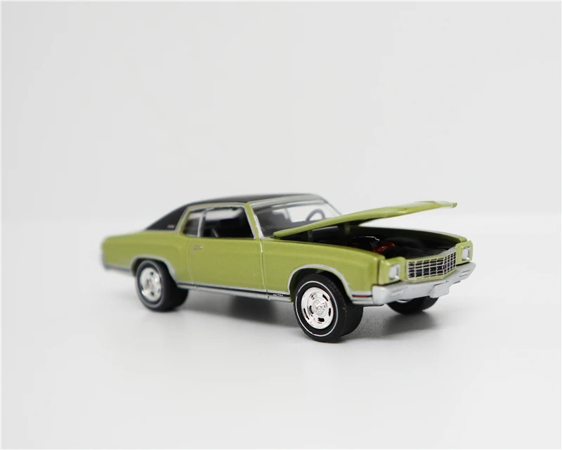 Greenlight 1: 64 Chevrolet Монте Карло СС 454 1971 зеленый литья под давлением модель автомобиля без коробки