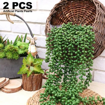 

Gift Artificial Plants Pack Elements 2PCS Artificial Hanging Fake Home