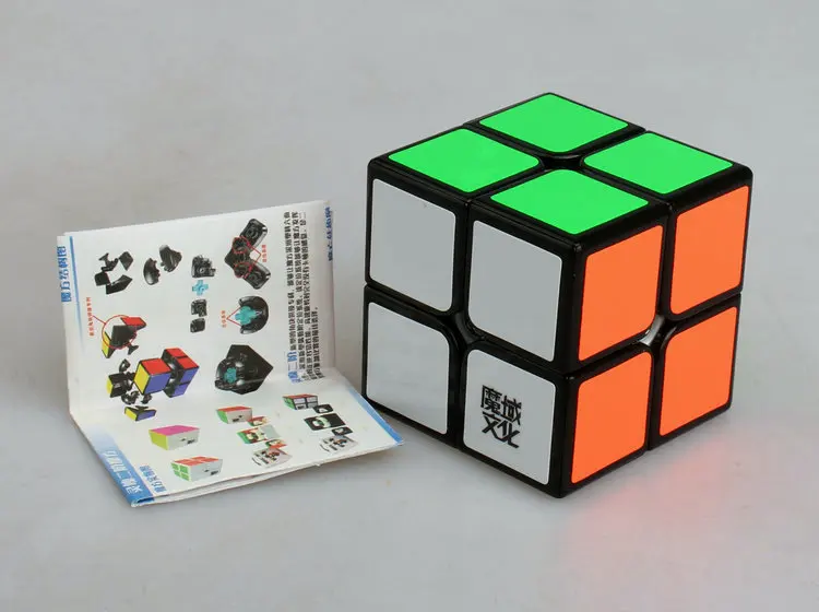 2X2X2 Шестигранная наклейка черное дно второй заказ Цветной волшебный куб головоломка конкурентоспособные детские игрушки цветная коробка детский подарок
