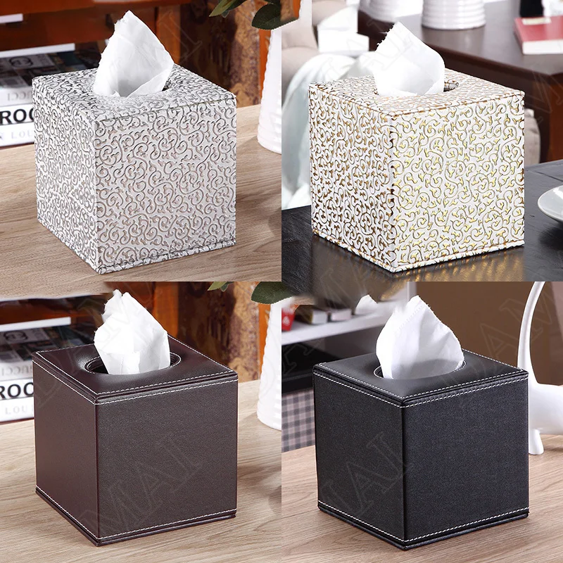 European Wooden Tissue Box Dining Table Napkin Holder Living Room Decorative Tissues Organizer Home Decoration Napkins Boxes 3