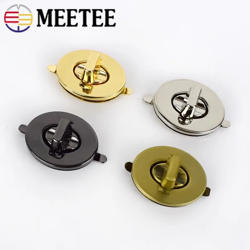 2 комплекта Meetee металлические закручивающиеся замки для сумки, сумочки замок защелки застежка для сумочки пряжки ручной работы аксессуары для сумок DIY Leather Craft