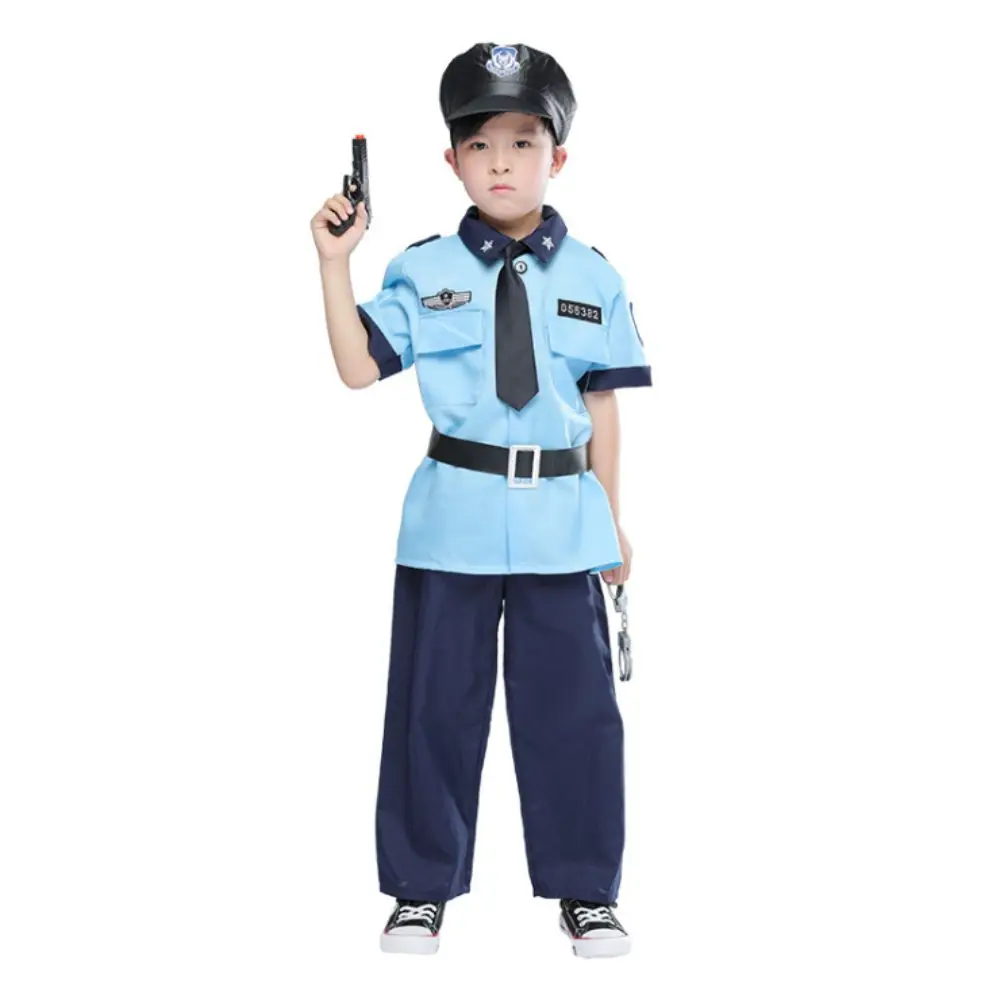 

Halloween child police costume Kindergarten police show