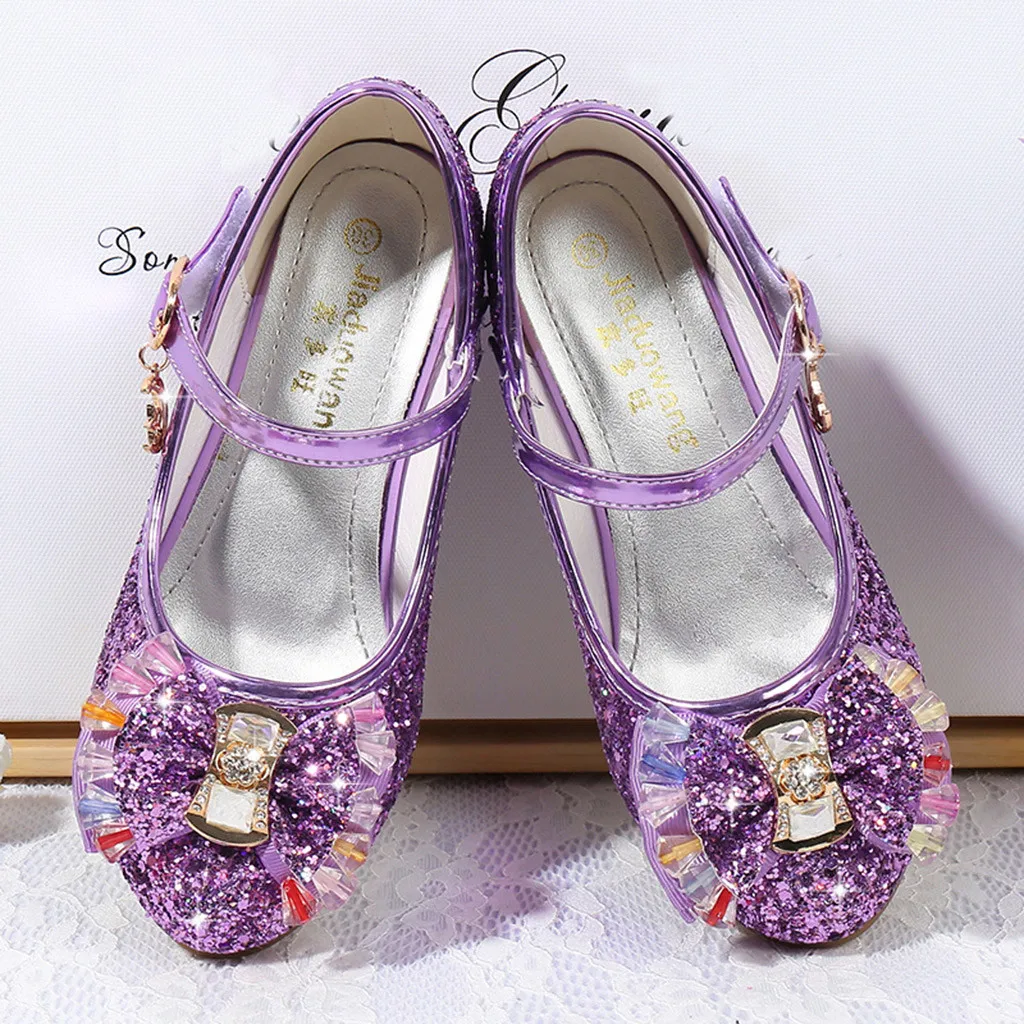 Infant Kids Baby Girls Pearl Crystal Bling Bowknot Single Princess Shoes Sandals Soft Sole Anti-slip Fashion girls shoes