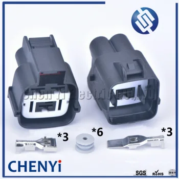 

1set 3pin 7.8mm MG642292-5 Female Male automotive waterproof wire harness connector electronic fan plug connector DJ7032K-7.8-11
