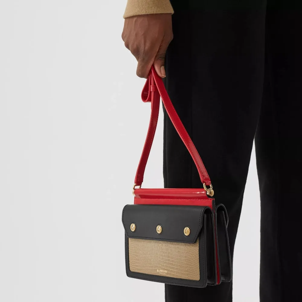 Кожаная мини-сумка с карманами Burberry 80219111, сумки-мессенджеры для женщин, женская сумка через плечо