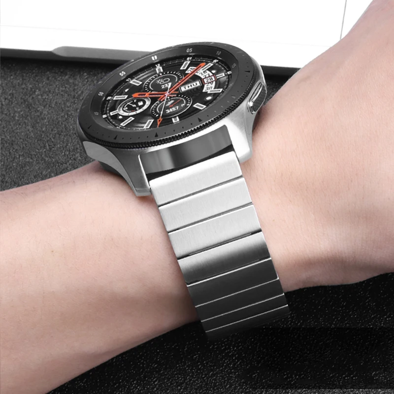 Роскошный ремешок из нержавеющей стали для samsung Galaxy watch 46 мм/42 мм/Активный 2 gear S3