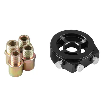 

1Pc Universal Oil Filter Temp Pressure Gauge Sensor Adapter Sandwich Plate Oil Pressure Gauge Accessories