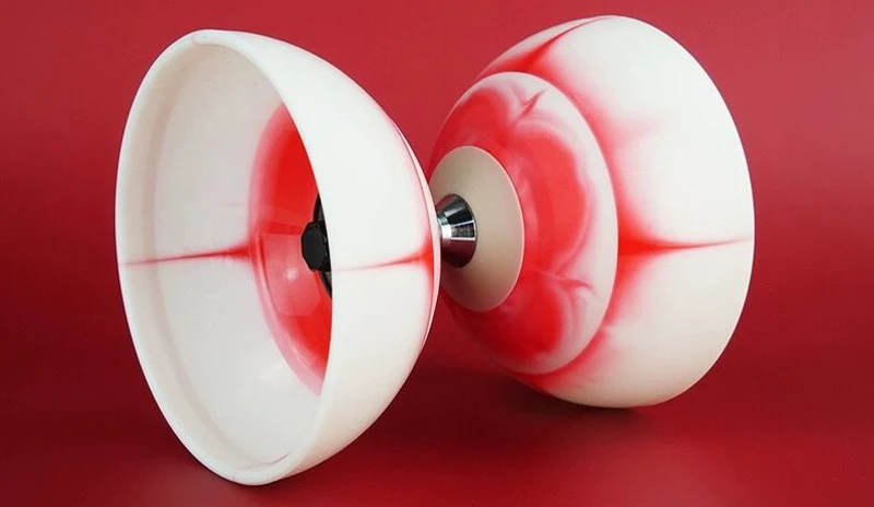 Diabolo Chinois Uteruik 3 Roulements à Billes Métal - Modèle Rouge Amusant Et Performant