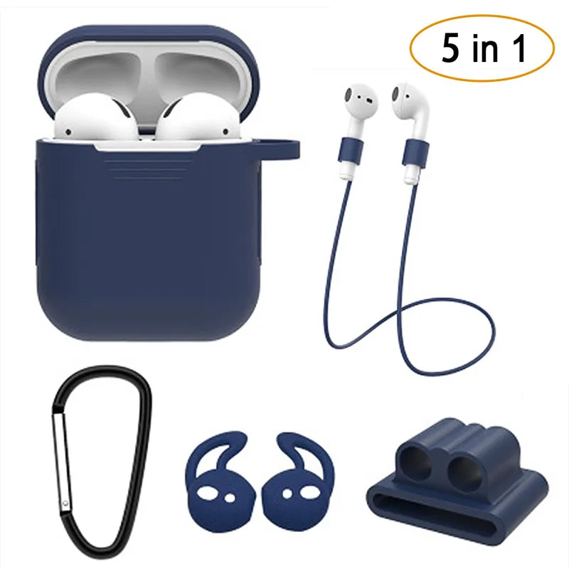 5 шт./компл. силиконовые Беспроводной Bluetooth футляр для наушников для Airpods Apple I10 I30 наушники-вкладыши TWS с вкладыши Наушники Аксессуары Защитная крышка