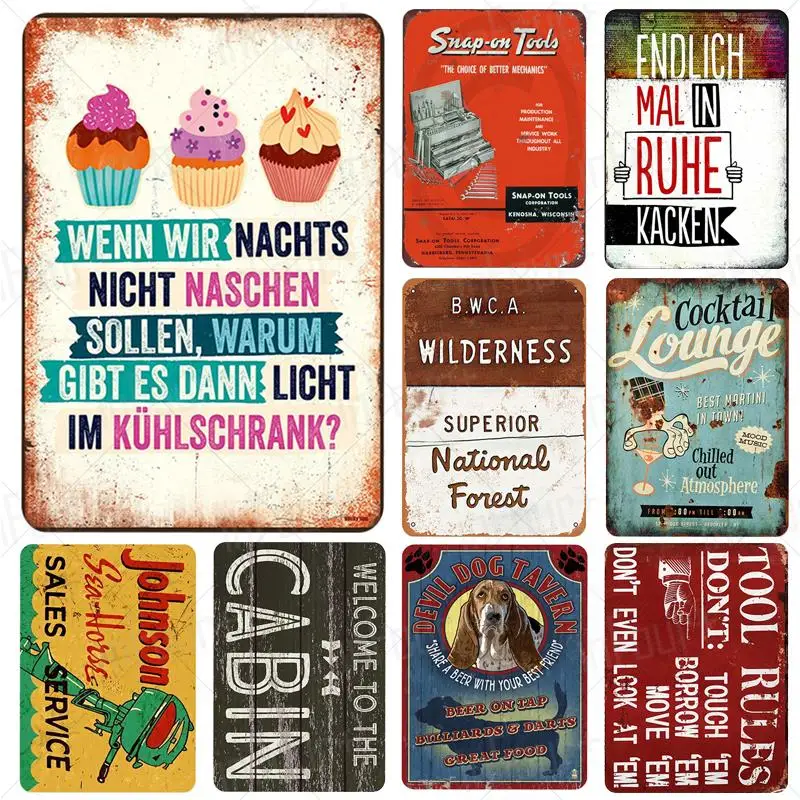 Diffrent вид кекса металлический знак табличка Металл Винтаж жестяной знак паба Настенный декор для бара паба клуба оловянные тарелки винтажные металлические знаки