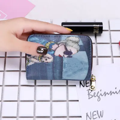 Card Wallet Cartoon pattern wallet card bag coin purse Card Holder Passport Cover Credit Card Holder Wallet Card Tarjetero Rfid 08