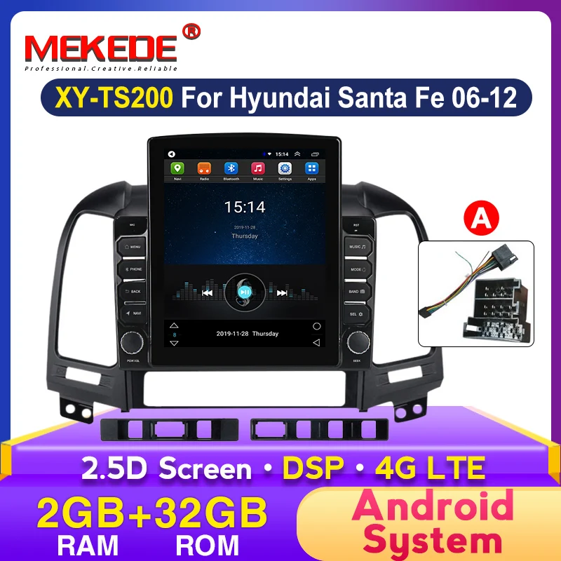 MEKEDE 2G + 32G поддержка CarPlay DSP Android автомобильное радио мультимедиа стерео аудио
