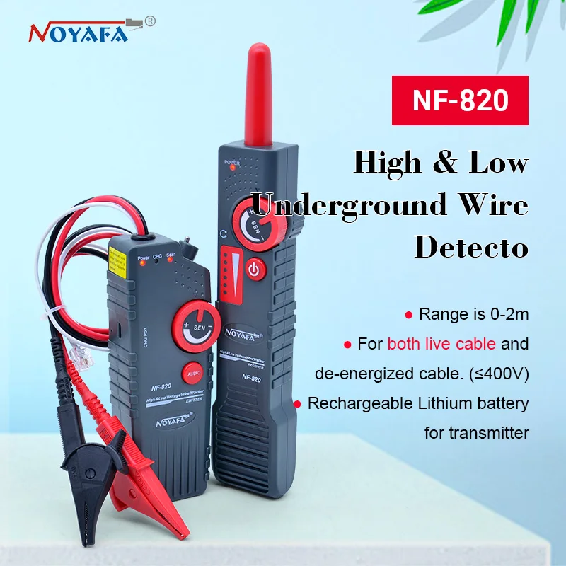 

New NF-820 RJ45 RJ11 BNC Tester High & Low Voltage Cable tester Underground Cable Finder Anti-Interference Wire Tracker