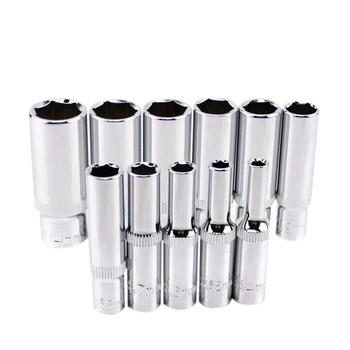 

11 pcs 1/4 inch Drive Deep Socket Set CRV Hand Tools 6 Point Long Socket Hex Repair Tool