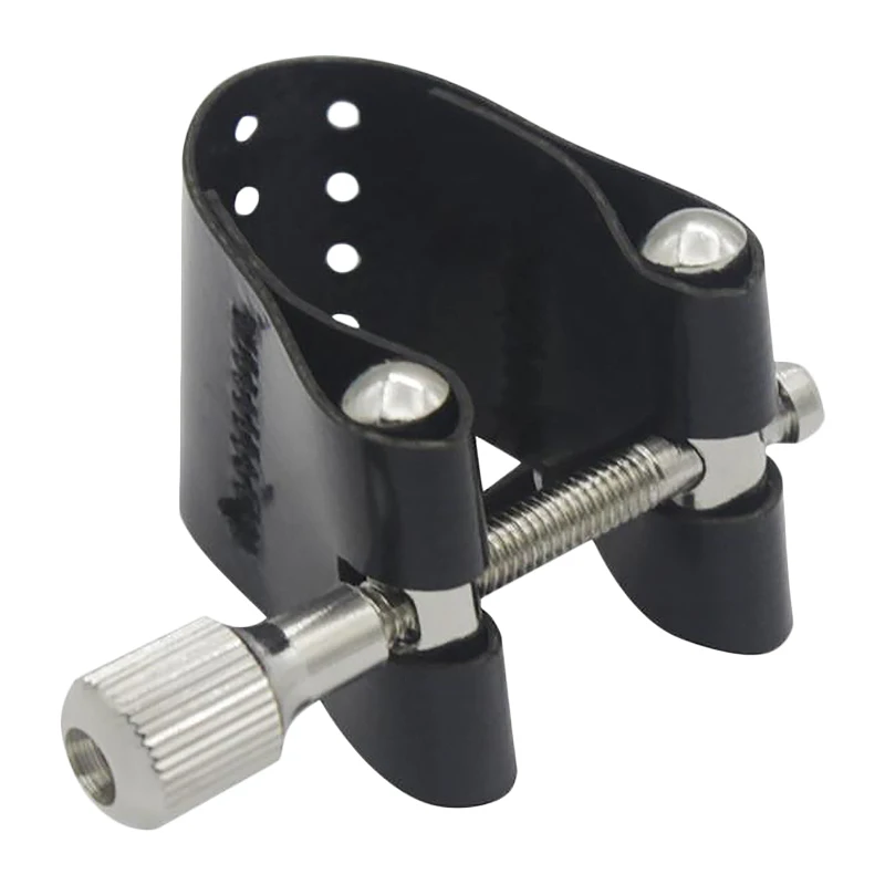 

High Grade Soprano Saxophone Sax Mouthpiece Clip Ligature Fastener Rubber Mouthpiece Artificial Leather Wood Instrument Parts