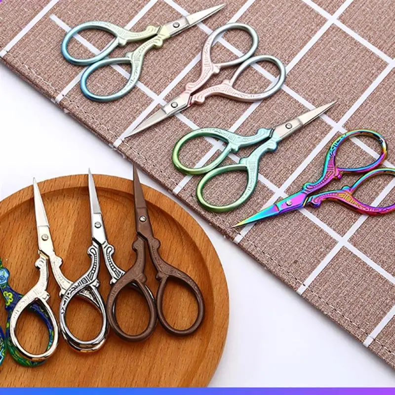 Retro Tailor's Scissors Cross Stitch Antique Vintage Scissors Thread Embroidery Scissor Sewings For Handicraft Household Sewing