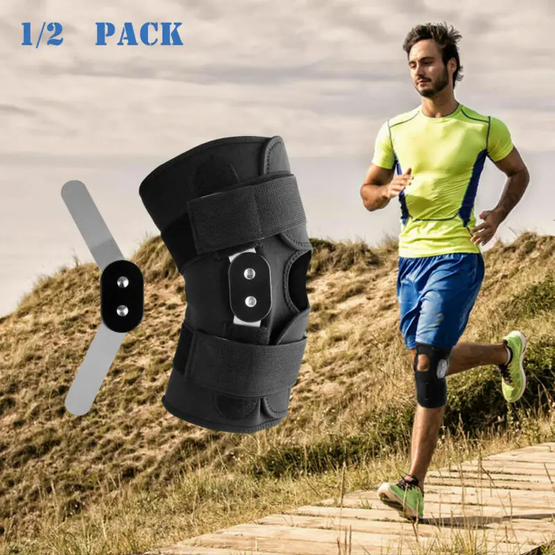 Adjustable Hinged Knee Patella Support Brace Sleeve Wrap Stabilizer Sports Knee Pad Support Jumpers Protector Tendonitis Relief