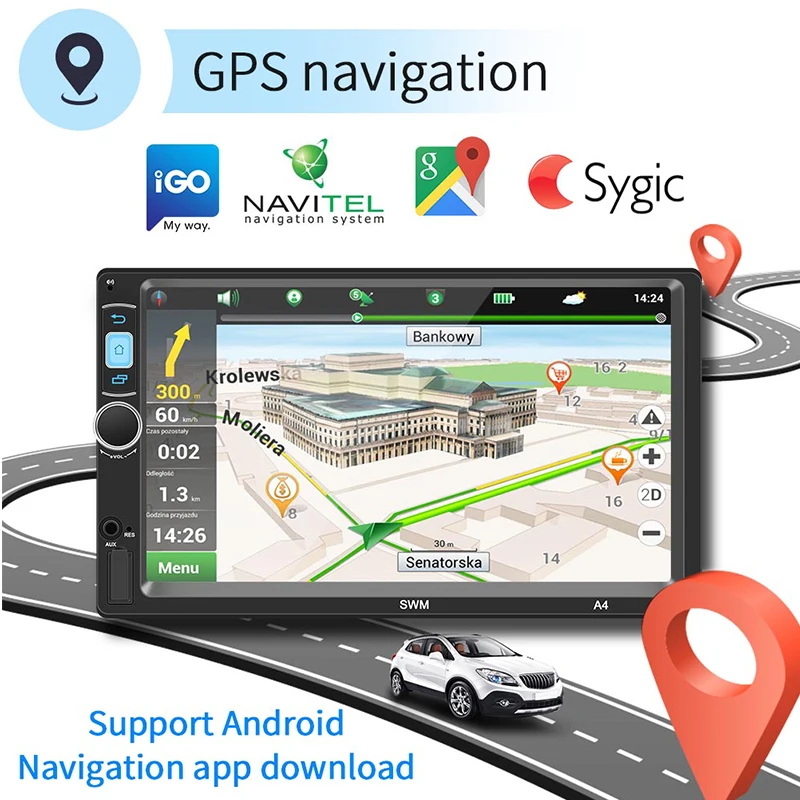7 Inch HD Touchscreen Kapazität Bildschirm Auto MP5 Player Audio Handy Verbunden Android GPS Navigation Integrierte Host 7 Inch HD Touchscreen Kapazität Bildschirm Auto MP5 Player Audio Handy Verbunden Android GPS Navigation Integrierte Host
