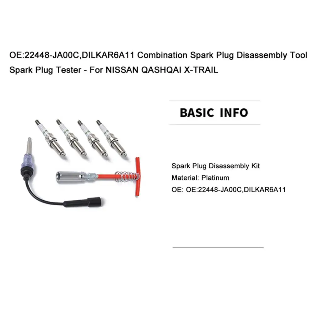 OE: 22448-JA00C, DILKAR6A11 комбинированный инструмент для разборки свечи зажигания+ тестер свечей зажигания-для NISSAN QASHQAI X-TRAIL
