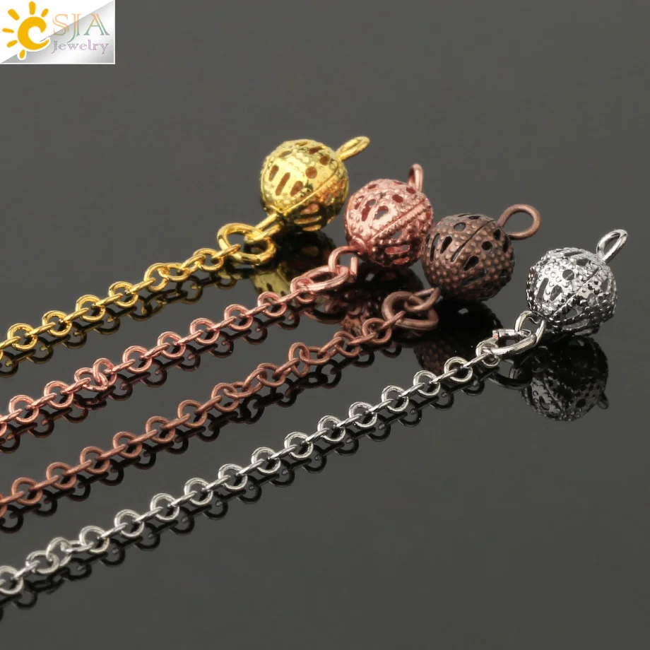 CSJA Cone Metal Pendulum for Wicca Antique Copper Gold-color Spiritual Pendulo Radiestesia Healing Pendule Hot Sale Jewelry G336