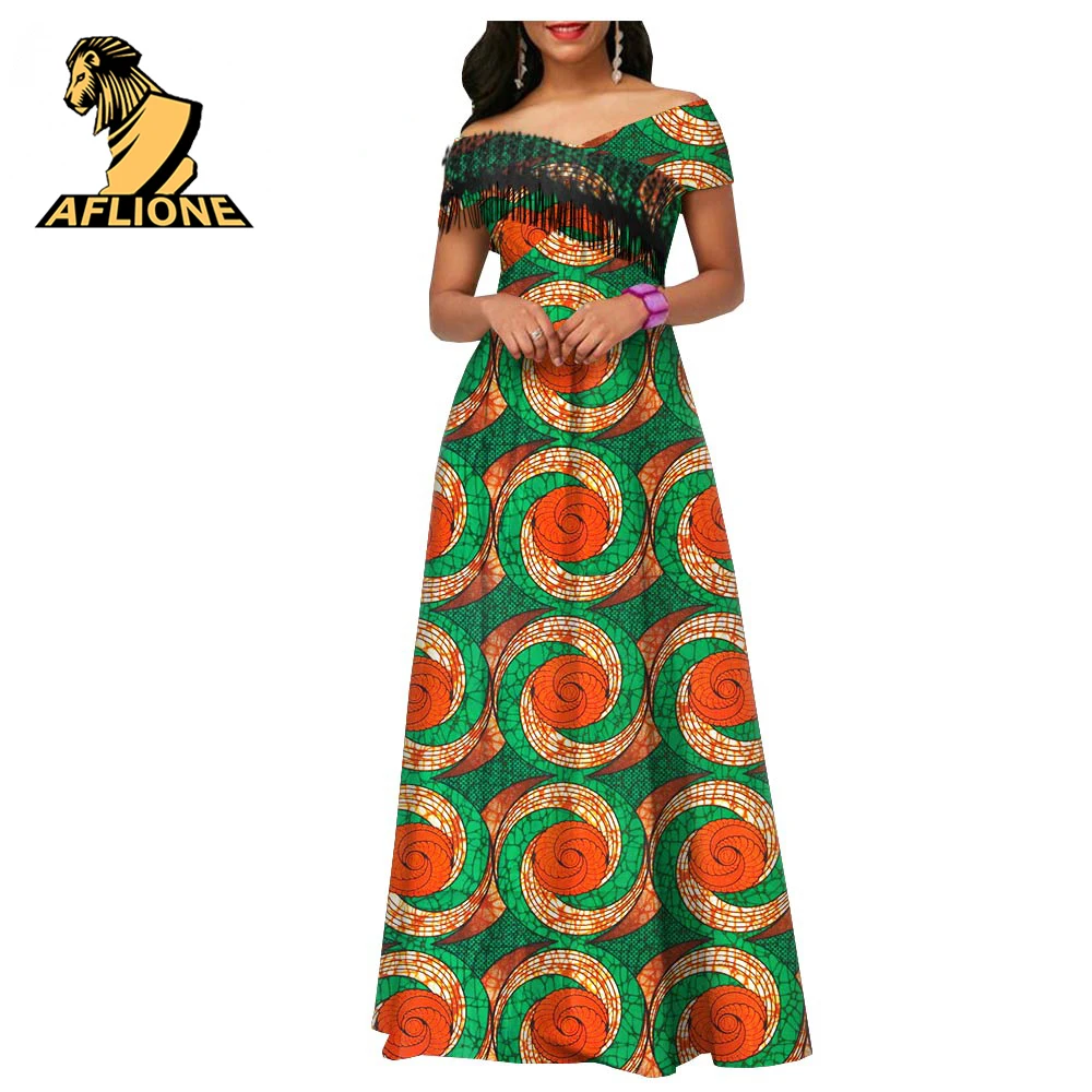 Women's Dress African Clothing For Women Ankara Style Floor Length Plus Size sexy Ladies Summer Spring 2021 Wax Pure Cotton african traditional clothing