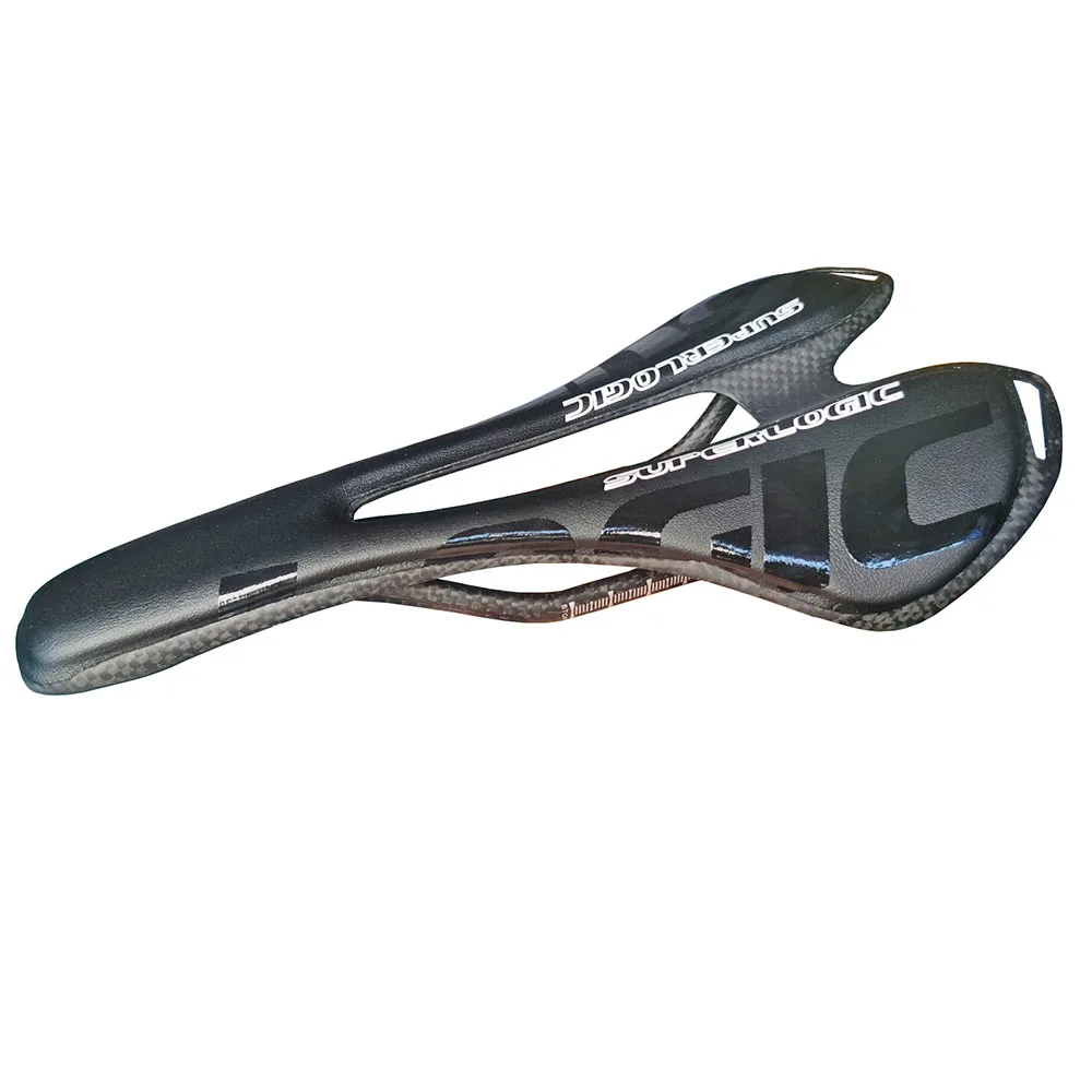 Sella Bici In Fibra Di Carbonio 24x14.5cm | Traspirante, Ammortizzata, Per Mountain Bike, Strada, Cyclette, Uomo E Donna