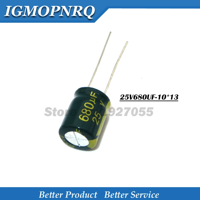 20PCS 25V680UF 10*13 680UF 25V 10x13 25v680 10*13 Aluminum electrolytic capacitor new