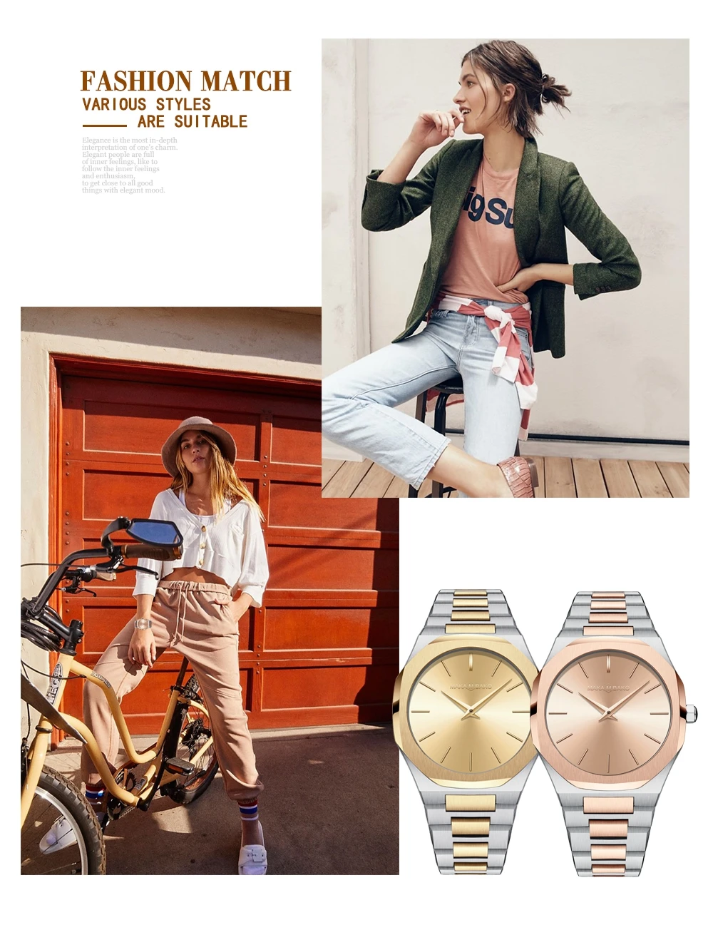 Japan Movement Waterproof Brand New Arrival Rose Gold Black Ladies Wrist Watches For Woman Wristwatches