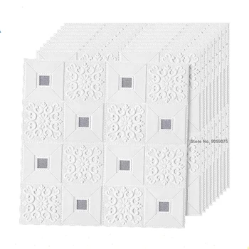 

3D Stereo Wall Stickers Self-adhesive Ceiling Decorative Foam Wallpaper Living Room Bedroom Waterproof Wallpaper Wall Sticker