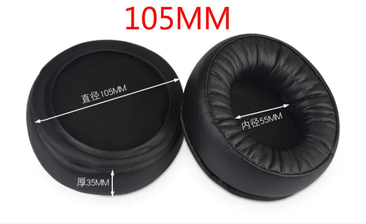 Universal Kopfhörer Ohrpolster 70-110mm Ersatz Kissen Abdeckung Runde Weiche Protein leder Ohrenschützer Gute Qualität Im Angebot New2pc – Detail 8