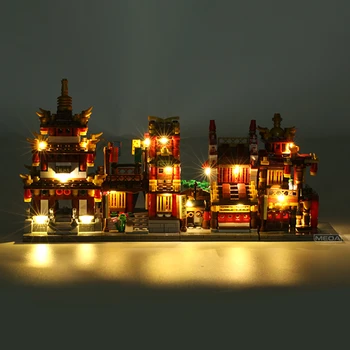 

XINGBAO New 01102 With LED Lights DIY ZhongHua Street Teahouse/College/Library Series Chinatown Set Model Figure MEOA Toys gifts