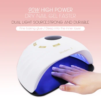 

UV LED Lamp Nail Dryer 90W Nail Lamp For Manicure Quick Curing Gel Varnish Polish UV Light Auto Sense Nail Art Tool