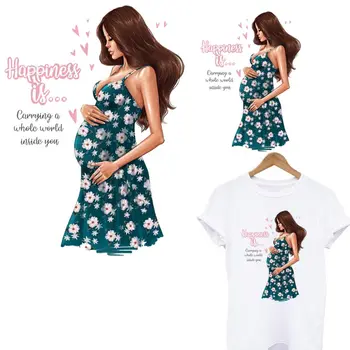

Beautiful Mon with baby Thermal Patches For Clothing DIY A-level Washable Iron On Transfers Patches Clothing Lovely Family Decor
