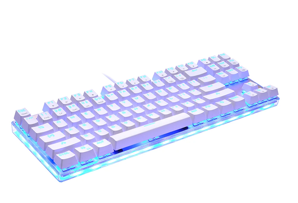 Оригинальная игровая механическая клавиатура Motospeed K87S, светодиодный/RGB подсветка, анти-ореолы, USB Проводная клавиатура 87 клавиш для компьютерного геймера