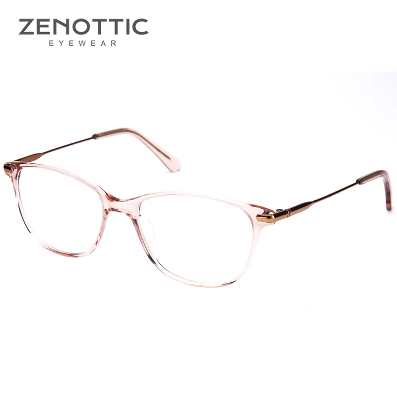 ZENOTTIC очки по рецепту, оправа для женщин, оптические очки для близорукости, оправа для очков, женские прозрачные линзы, прямоугольные поддельные очки - Цвет оправы: 002