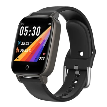 

T1 Smart Watch 1.3 inch TFT Color Touch Screen Body Temperature Heart Rate Body Temperature Monitor IP67 Waterproof Smartwatch
