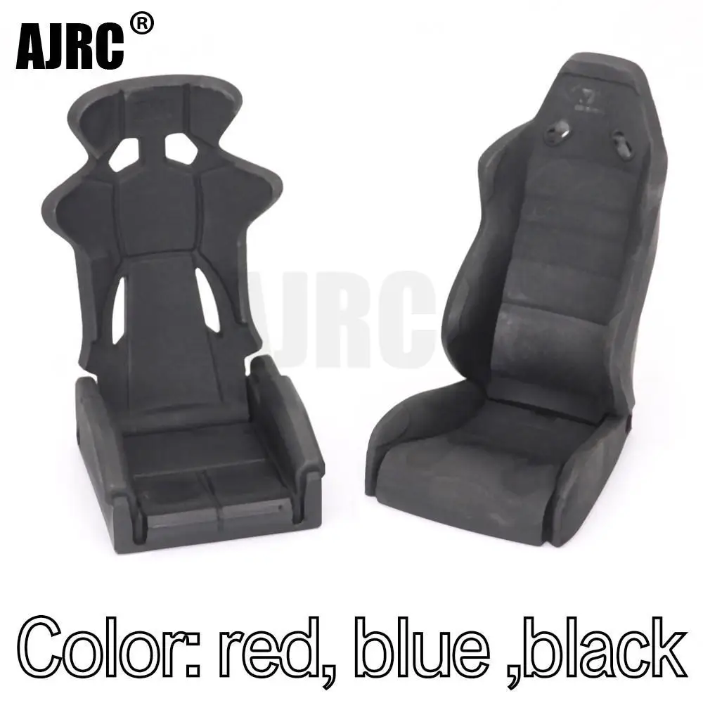 Black/red/blue simulated driver\'s seat, suitable for 1:10 RC tracked axial SCX10 90046 WRAITH RR10 TRX4 TRX6 D90 D110 RGT