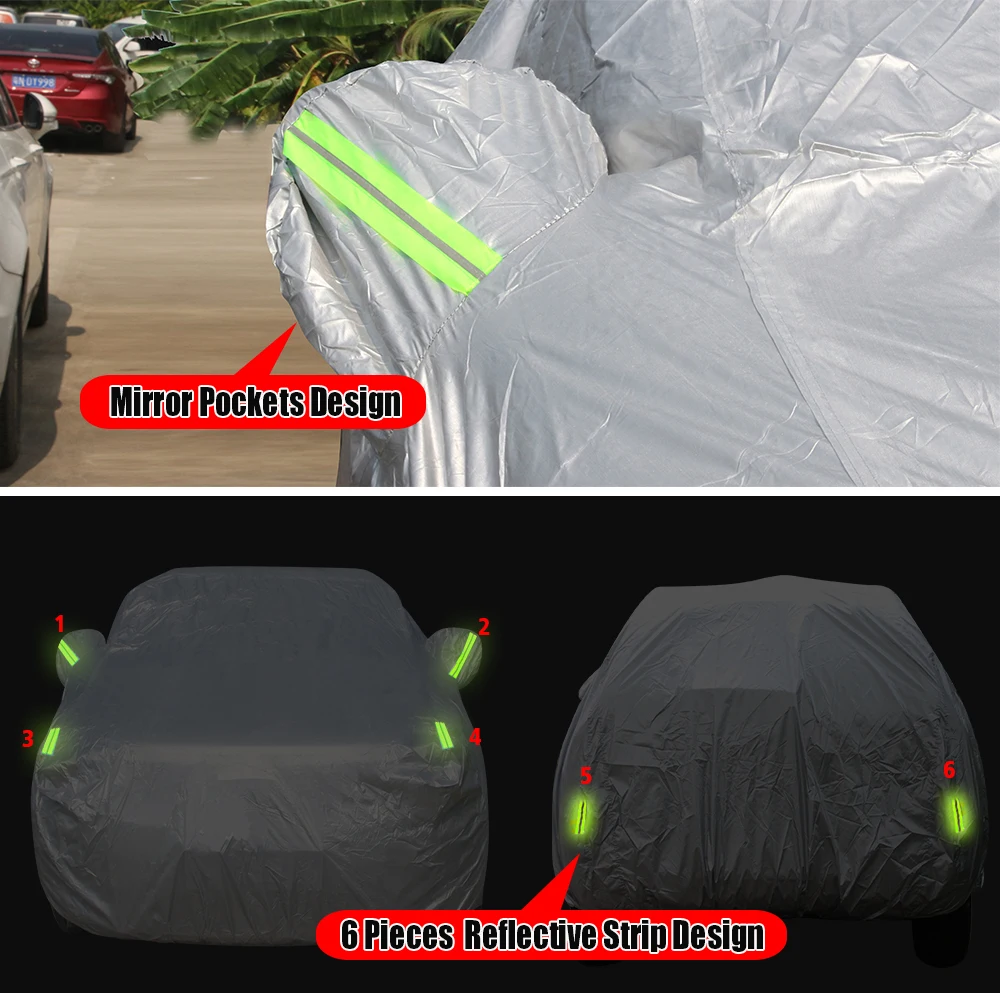 Auto Abdeckung SUV Outdoor Sonnenschutz Anti-Uv Schnee Regen Ice Beständig  Abdeckung Staubdicht Für Toyota RAV4 RAV 4