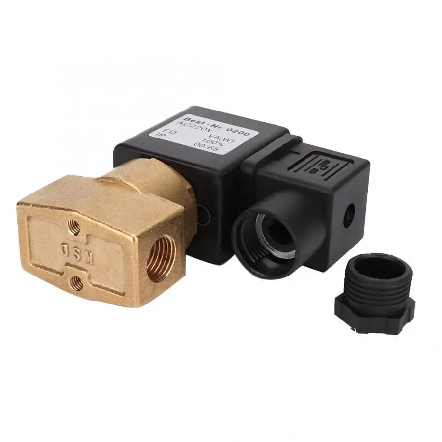 Обычно открытый двухсторонний электромагнитный клапан 2W025-08T G1/4"