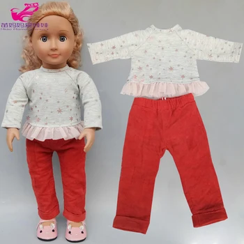 

17 inch baby doll coat 18 inch girl doll clothes pants casual set children gift