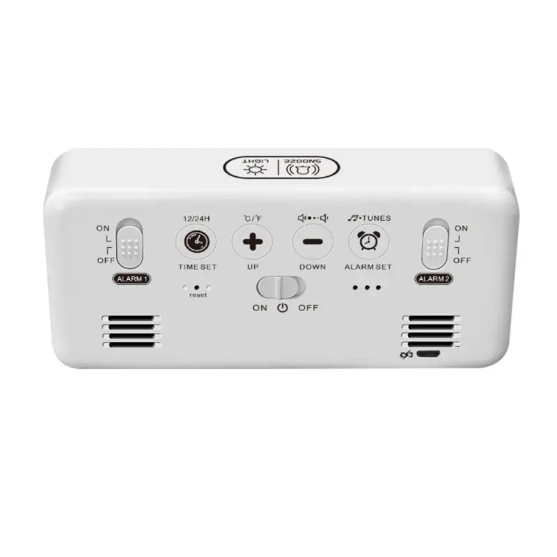 Домашний Usb зарядный цифровой дисплей светодиодный Будильник температурный дисплей электронные часы Голосовое управление Повтор будильника