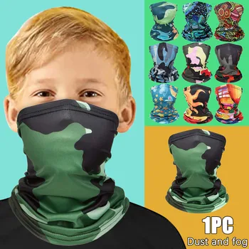 

Outdoor Mouth Mask Children's Print Face Mask Protectio Neck Windproof Sunscreen Kids Outdoor Scarf Pollution Cover Face Masks