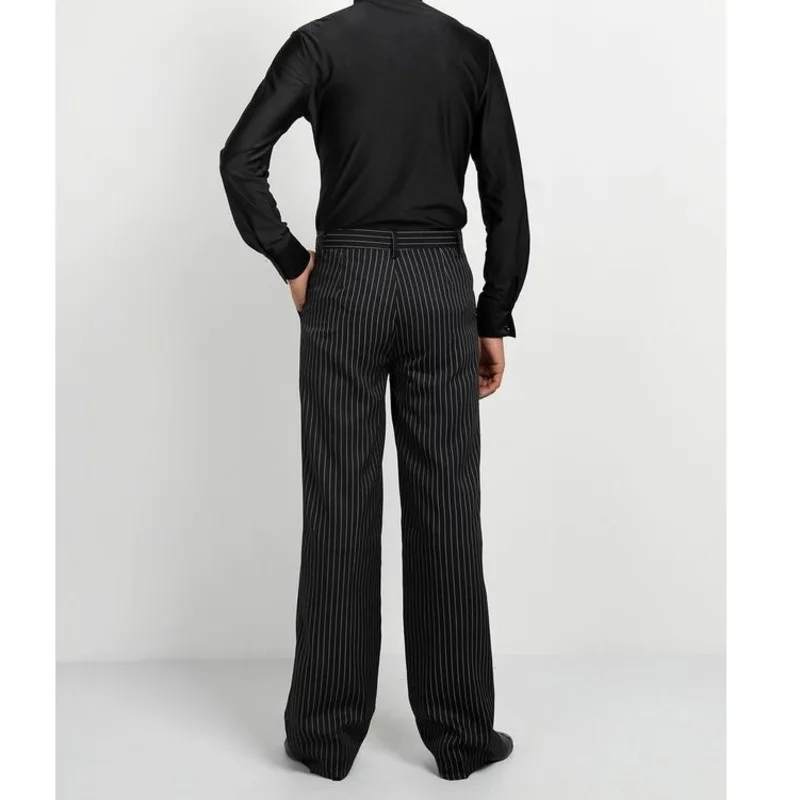 Men's Boys Dance Trousers Ballroom Mens Striped Dance Pants For Men Boy Latin Pants Costumes Tango Men Dancewear