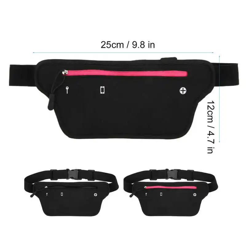 러닝 백 네오프렌 스포츠 허리 팩 조절 가능한 벨트 사이클링 부랑자 주머니 전화 가방 지갑 야외 조깅 마라톤 가방 남여
