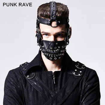 

PUNK RAVE Men's PUNK Rivet Masks Personality Handsome Men Accessories