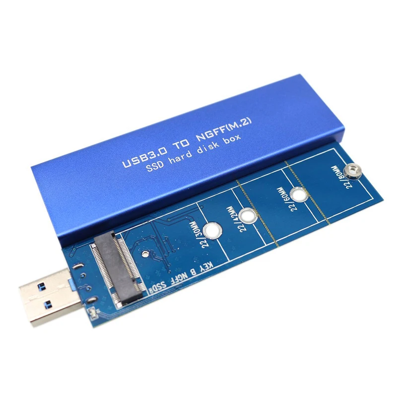 Внешний корпус USB3.0 для M.2 NGFF SSD 22 мм * 30 мм/42 мм/60 мм/80 чехол хранения адаптер