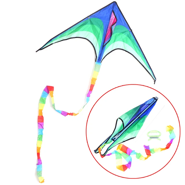 1pc Large Delta Kite For Kids And Adults Single Line Easy To Fly Kite Handle Include 4