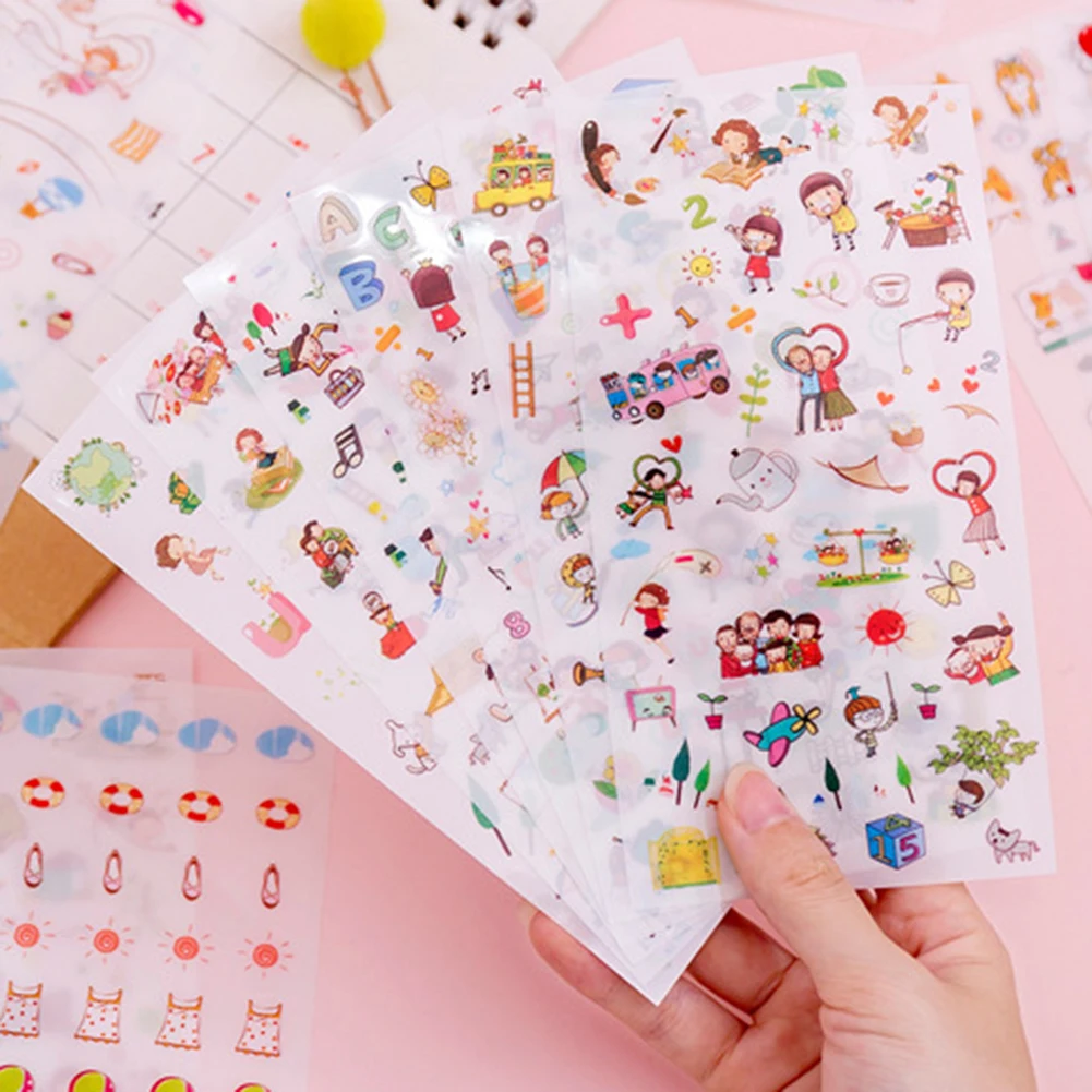 Новинка 6 шт. детские наклейки с мультяшной собакой дневник скрапбук на стену