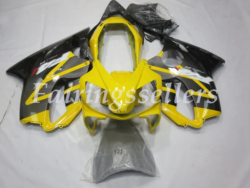 Топ(литье под давлением) ABS Обтекатели наборы подходят для Honda CBR600 FS F4i 2004 2005 2006 2007 Обтекатели серебро и черный